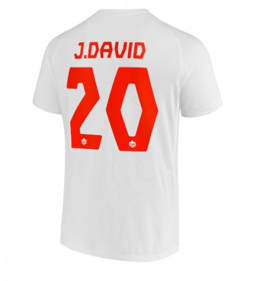 Canada Jonathan David #20 Replica Away Stadium Shirt World Cup 2022 Short Sleeve